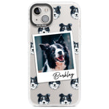 Personalised Border Collie - Dog Photo Custom Phone Case iPhone 14 Plus / Impact Case Blanc Space