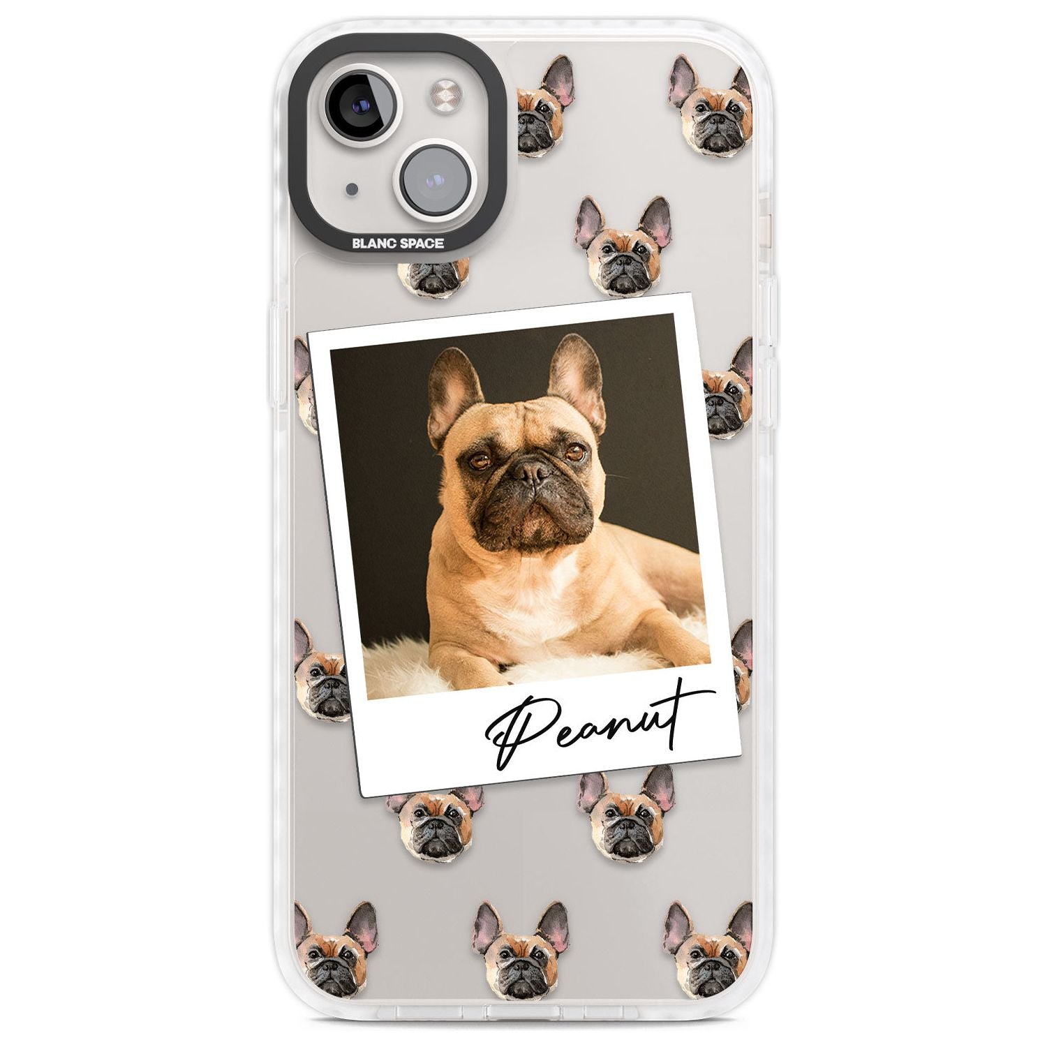 Personalised French Bulldog, Tan - Dog Photo Custom Phone Case iPhone 14 Plus / Impact Case Blanc Space