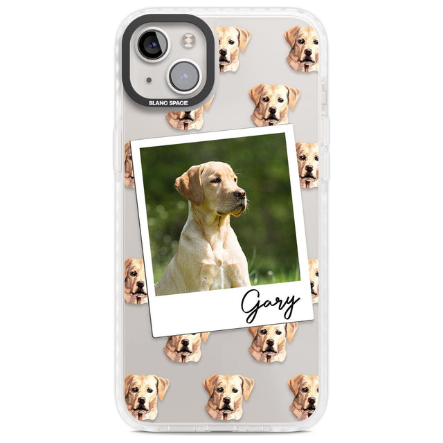 Personalised Labrador, Tan - Dog Photo Custom Phone Case iPhone 14 Plus / Impact Case Blanc Space