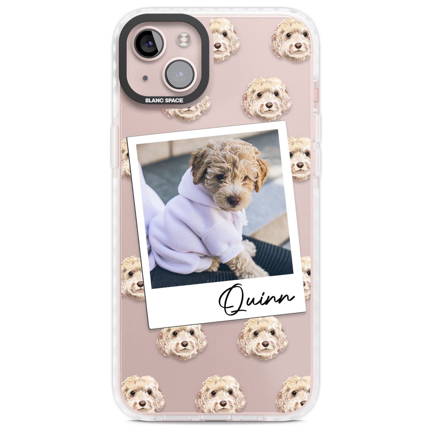Personalised Cockapoo, Cream - Dog Photo Custom Phone Case iPhone 14 Plus / Impact Case Blanc Space