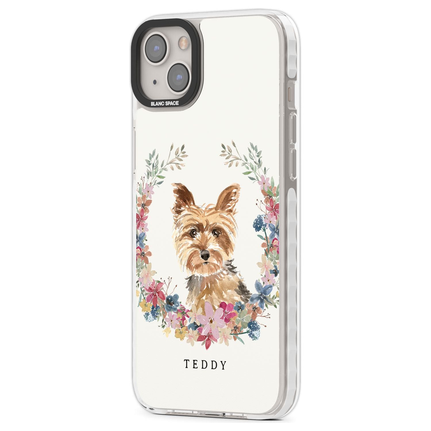 Personalised Yorkshire Terrier Floral Portrait