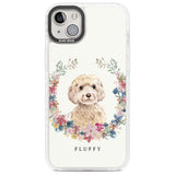 Personalised Champagne Cockapoo - Watercolour Dog Portrait Custom Phone Case iPhone 14 Plus / Impact Case Blanc Space