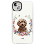 Personalised Brown Cockapoo - Watercolour Dog Portrait Custom Phone Case iPhone 14 Plus / Impact Case Blanc Space