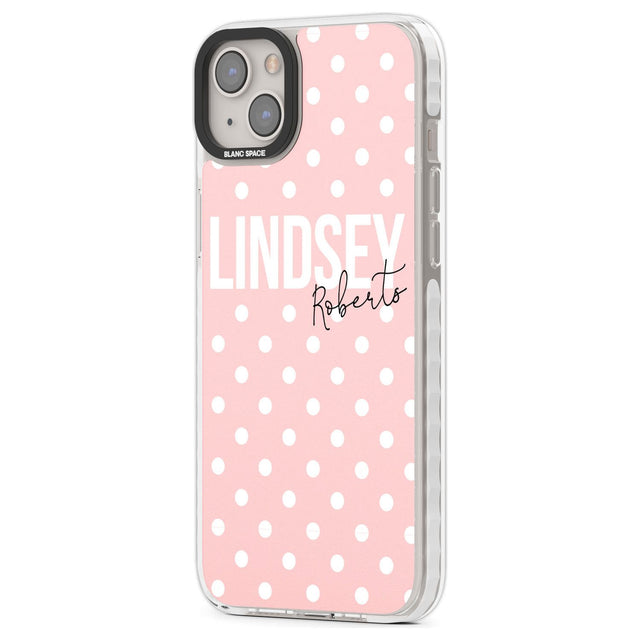 Personalised Pink Polka Custom Phone Case iPhone 15 Pro Max / Black Impact Case,iPhone 15 Plus / Black Impact Case,iPhone 15 Pro / Black Impact Case,iPhone 15 / Black Impact Case,iPhone 15 Pro Max / Impact Case,iPhone 15 Plus / Impact Case,iPhone 15 Pro / Impact Case,iPhone 15 / Impact Case,iPhone 15 Pro Max / Magsafe Black Impact Case,iPhone 15 Plus / Magsafe Black Impact Case,iPhone 15 Pro / Magsafe Black Impact Case,iPhone 15 / Magsafe Black Impact Case,iPhone 14 Pro Max / Black Impact Case,iPhone 14 Plu