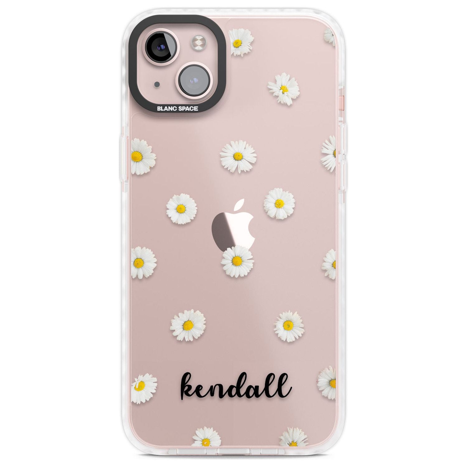 Personalised White Daisies & Cursive