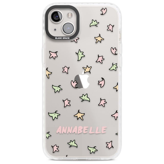 Personalised Heartstopper Leaves Pattern Custom Phone Case iPhone 14 Plus / Impact Case Blanc Space