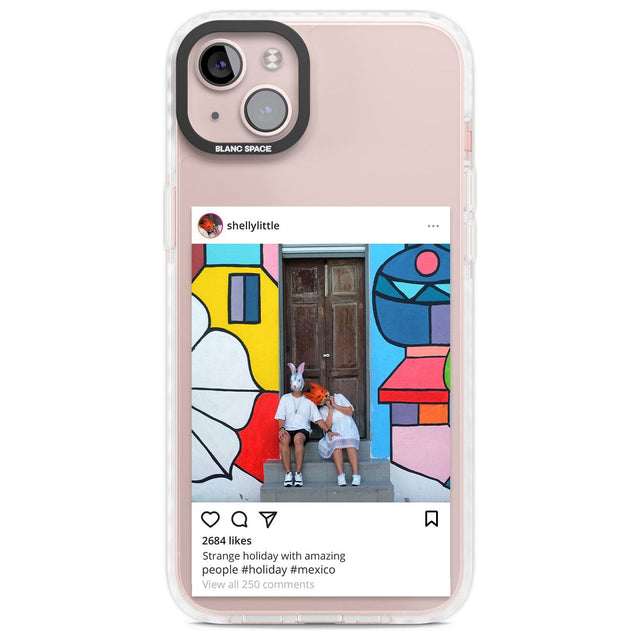 Personalised Instagram Custom Phone Case iPhone 14 Plus / Impact Case Blanc Space