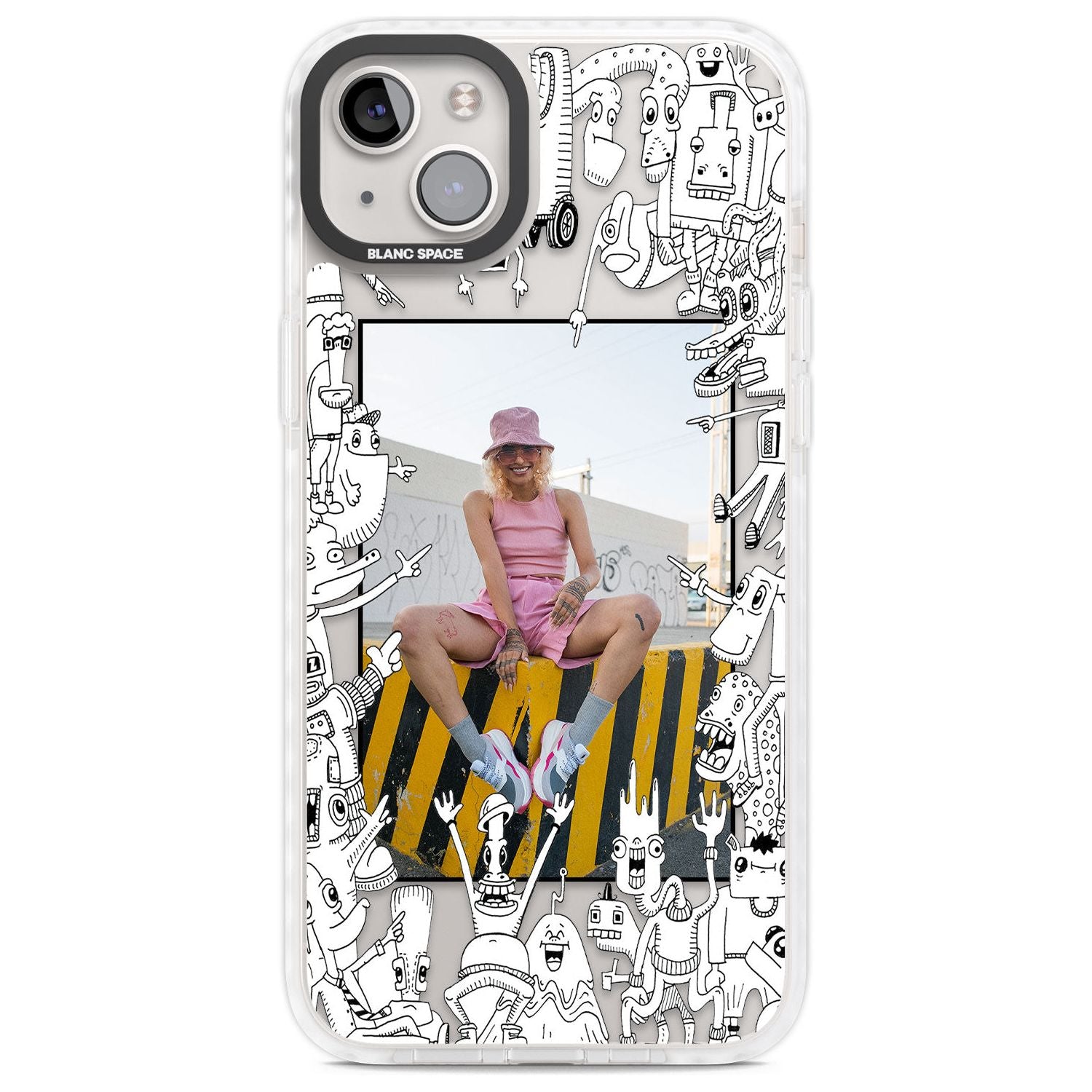 Personalised Look At This Photo Case Custom Phone Case iPhone 14 Plus / Impact Case Blanc Space