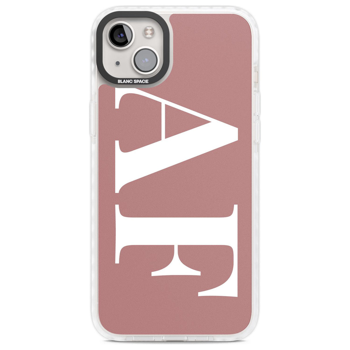 Personalised White & Rose Personalised Custom Phone Case iPhone 14 Plus / Impact Case Blanc Space