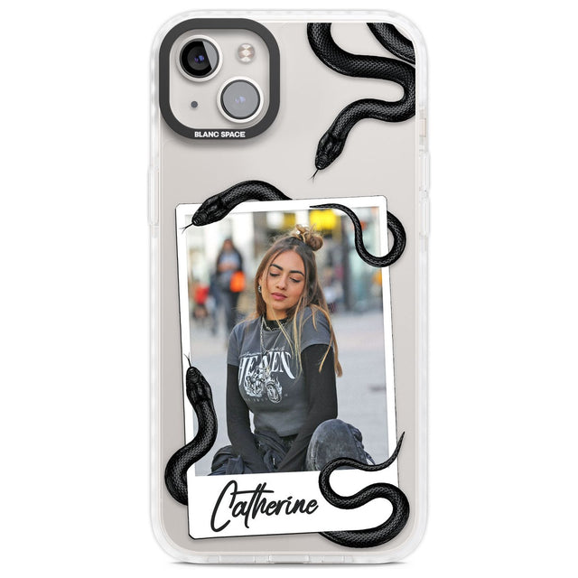 Personalised Snake Instant PhotoPhone Case for iPhone 14 Plus