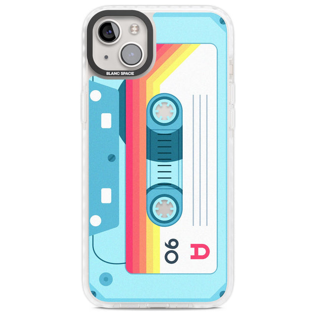Personalised Sporty Cassette Custom Phone Case iPhone 14 Plus / Impact Case Blanc Space