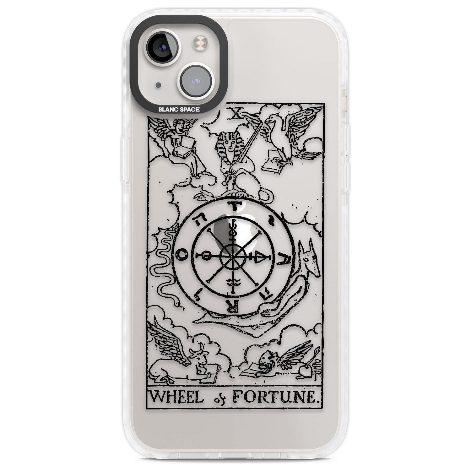 Personalised Wheel of Fortune Tarot Card - Transparent Custom Phone Case iPhone 14 Plus / Impact Case Blanc Space