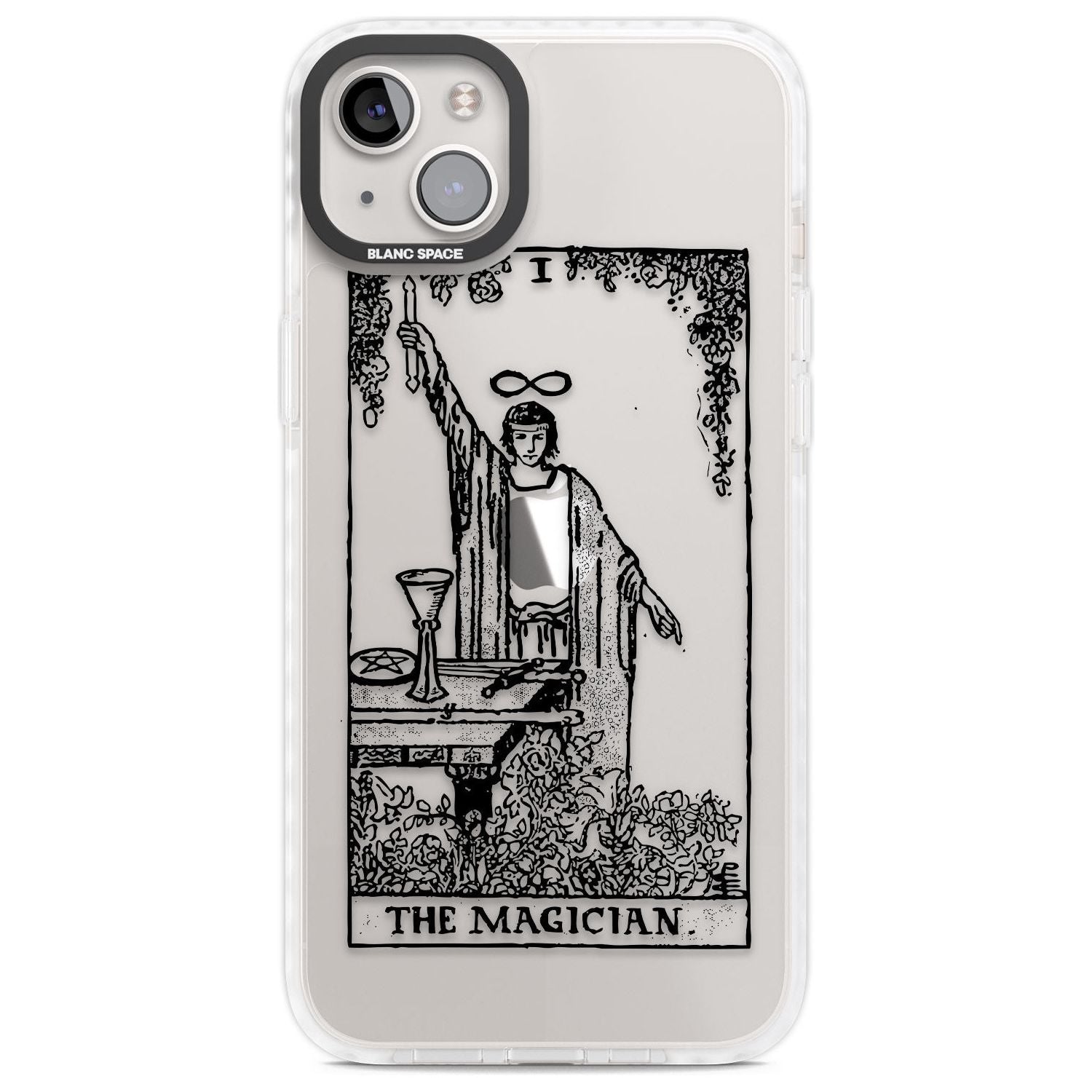 Personalised The Magician Tarot Card - Transparent Custom Phone Case iPhone 14 Plus / Impact Case Blanc Space