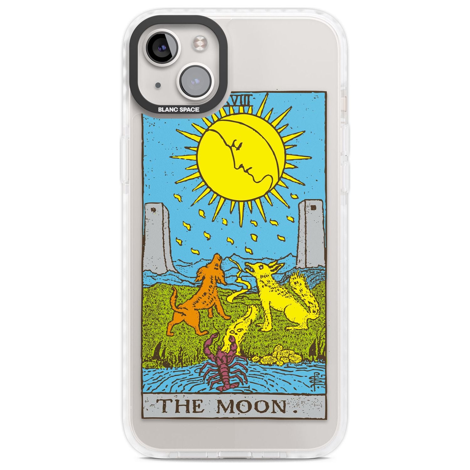 Personalised The Moon Tarot Card - Colour Custom Phone Case iPhone 14 Plus / Impact Case Blanc Space