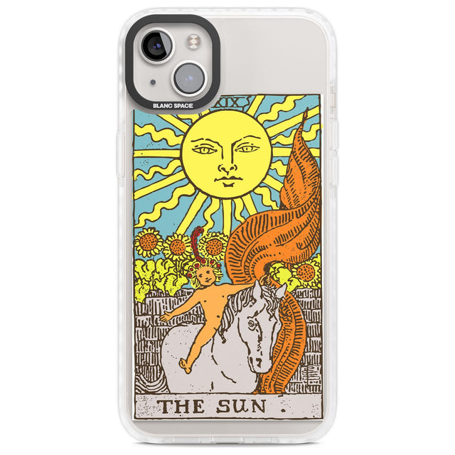 Personalised The Sun Tarot Card - Colour Custom Phone Case iPhone 14 Plus / Impact Case Blanc Space