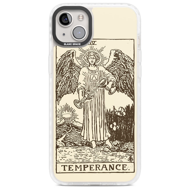 Personalised Temperance Tarot Card - Solid Cream Custom Phone Case iPhone 14 Plus / Impact Case Blanc Space