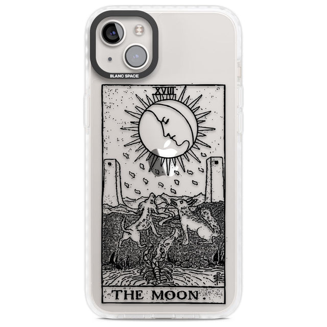 Personalised The Moon Tarot Card - Transparent Custom Phone Case iPhone 14 Plus / Impact Case Blanc Space