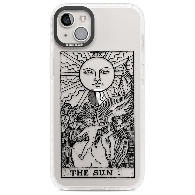 Personalised The Sun Tarot Card - Transparent Custom Phone Case iPhone 14 Plus / Impact Case Blanc Space