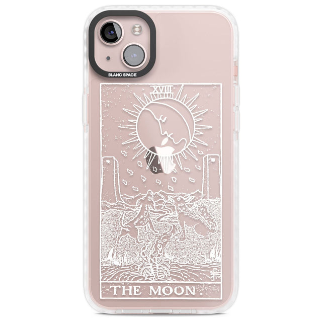 Personalised The Moon Tarot Card - White Transparent Custom Phone Case iPhone 14 Plus / Impact Case Blanc Space