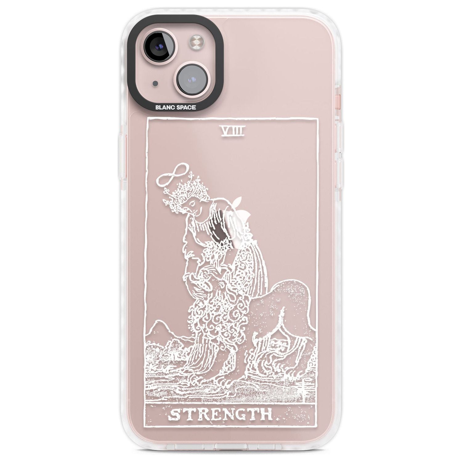 Personalised Strength Tarot Card - White Transparent