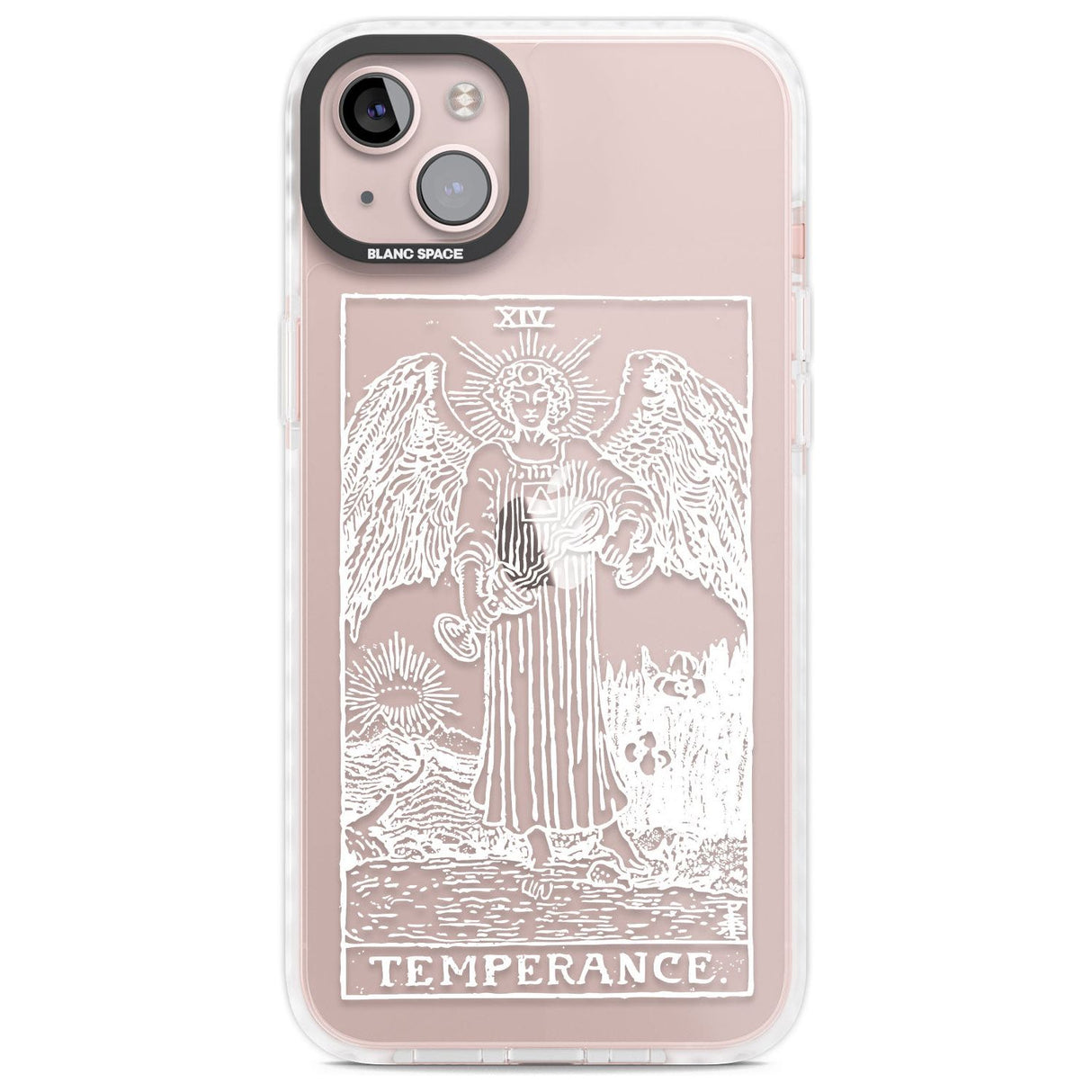 Personalised Temperance Tarot Card - White Transparent Custom Phone Case iPhone 14 Plus / Impact Case Blanc Space