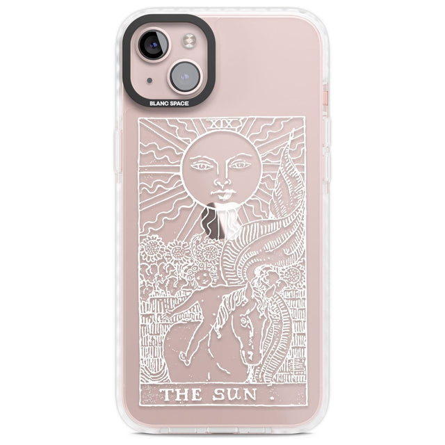Personalised The Sun Tarot Card - White Transparent Custom Phone Case iPhone 14 Plus / Impact Case Blanc Space