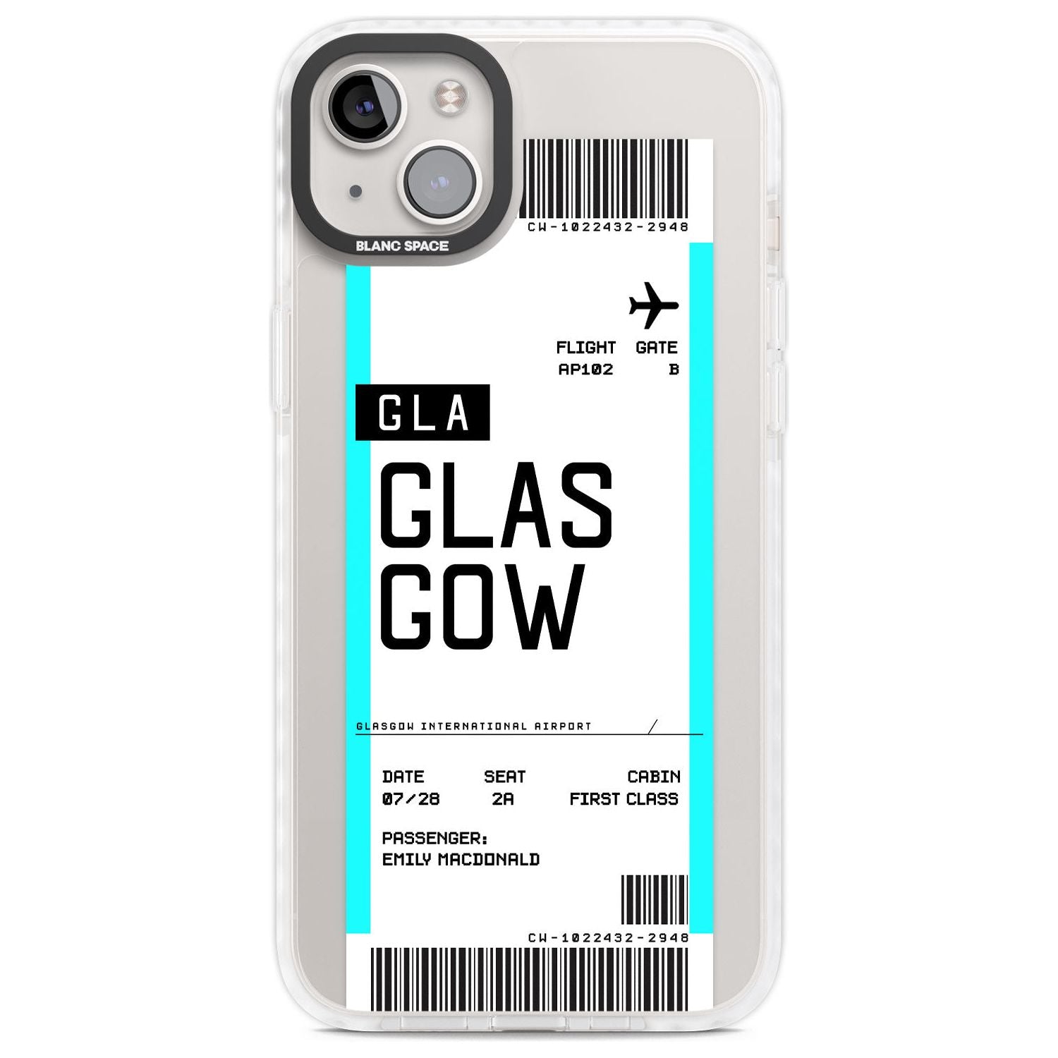 Personalised Glasgow Boarding Pass