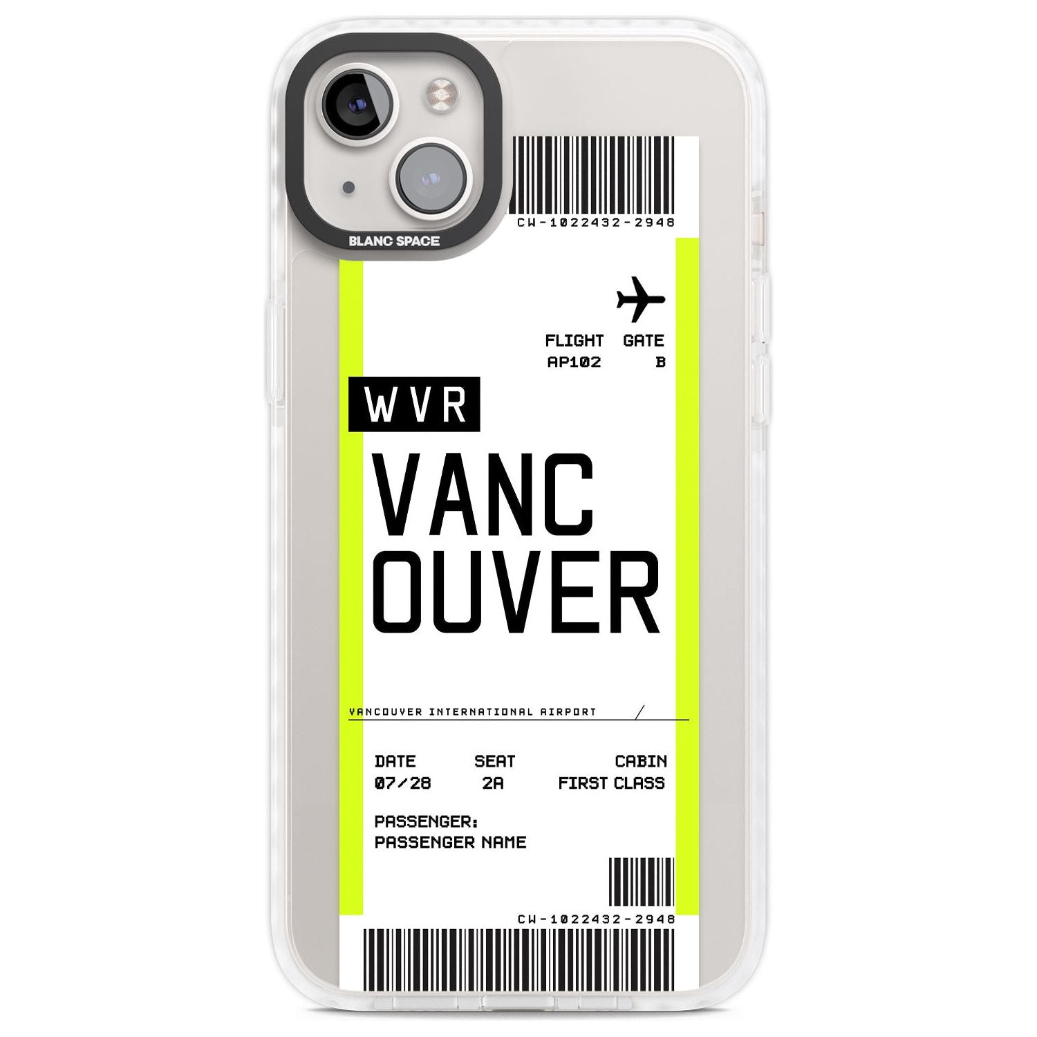 Personalised Vancouver Boarding Pass