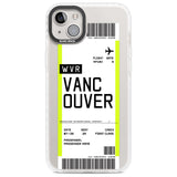 Personalised Vancouver Boarding Pass Custom Phone Case iPhone 14 Plus / Impact Case Blanc Space