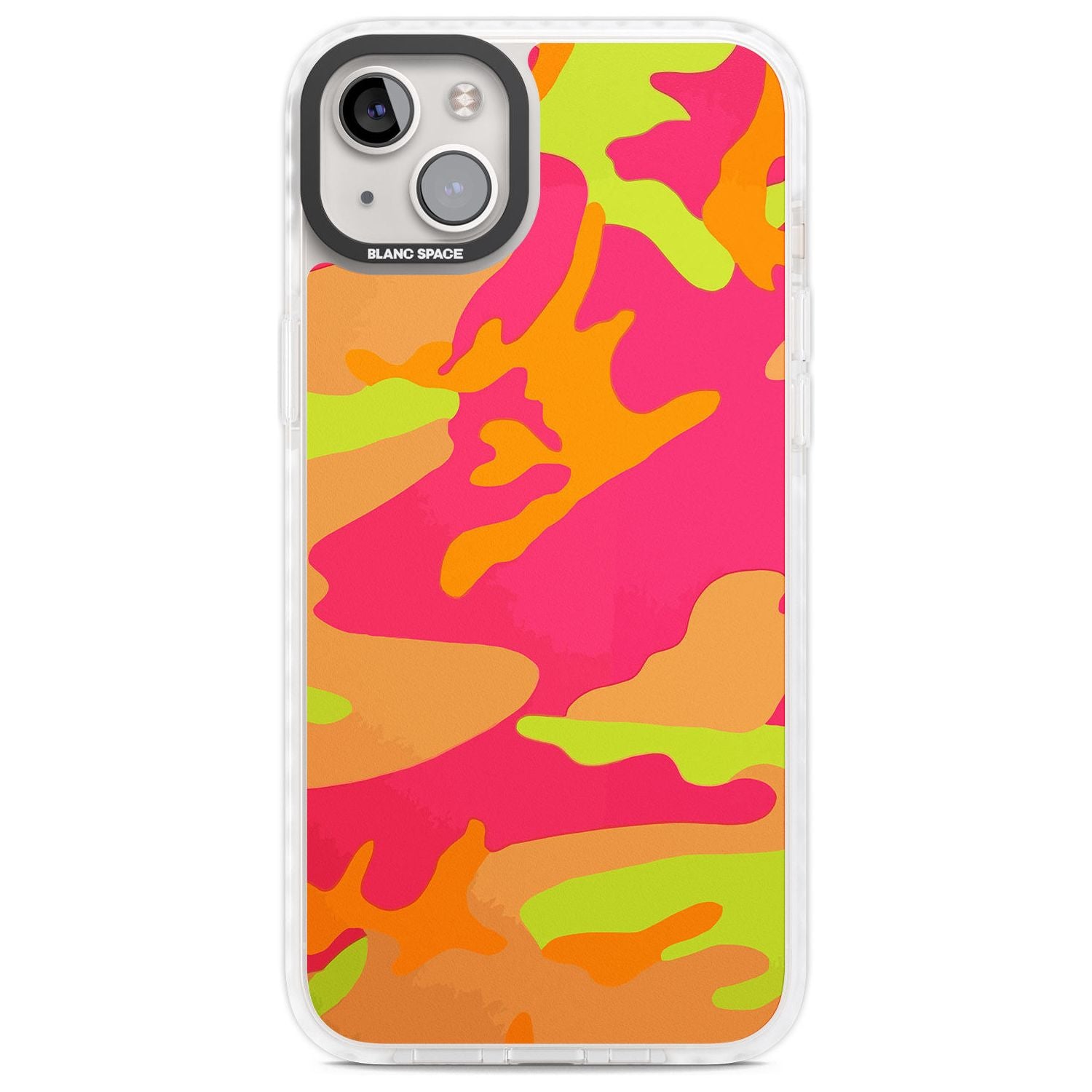 Neon Camo Phone Case iPhone 14 Plus / Impact Case Blanc Space