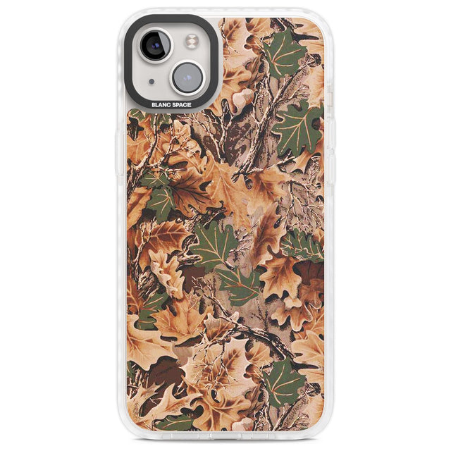 Leaves Camo Phone Case iPhone 14 Plus / Impact Case Blanc Space