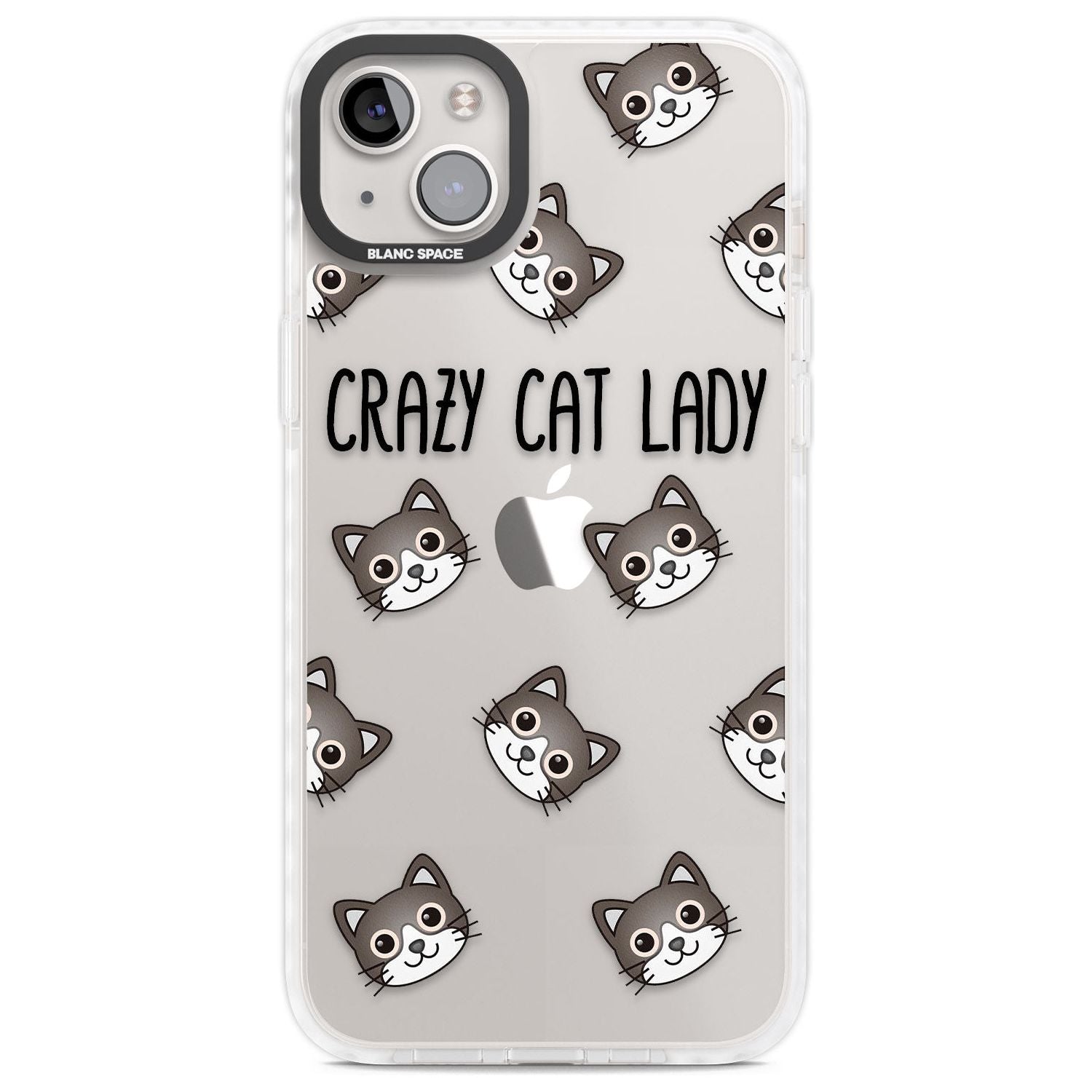 Crazy Cat Lady Phone Case iPhone 14 Plus / Impact Case Blanc Space