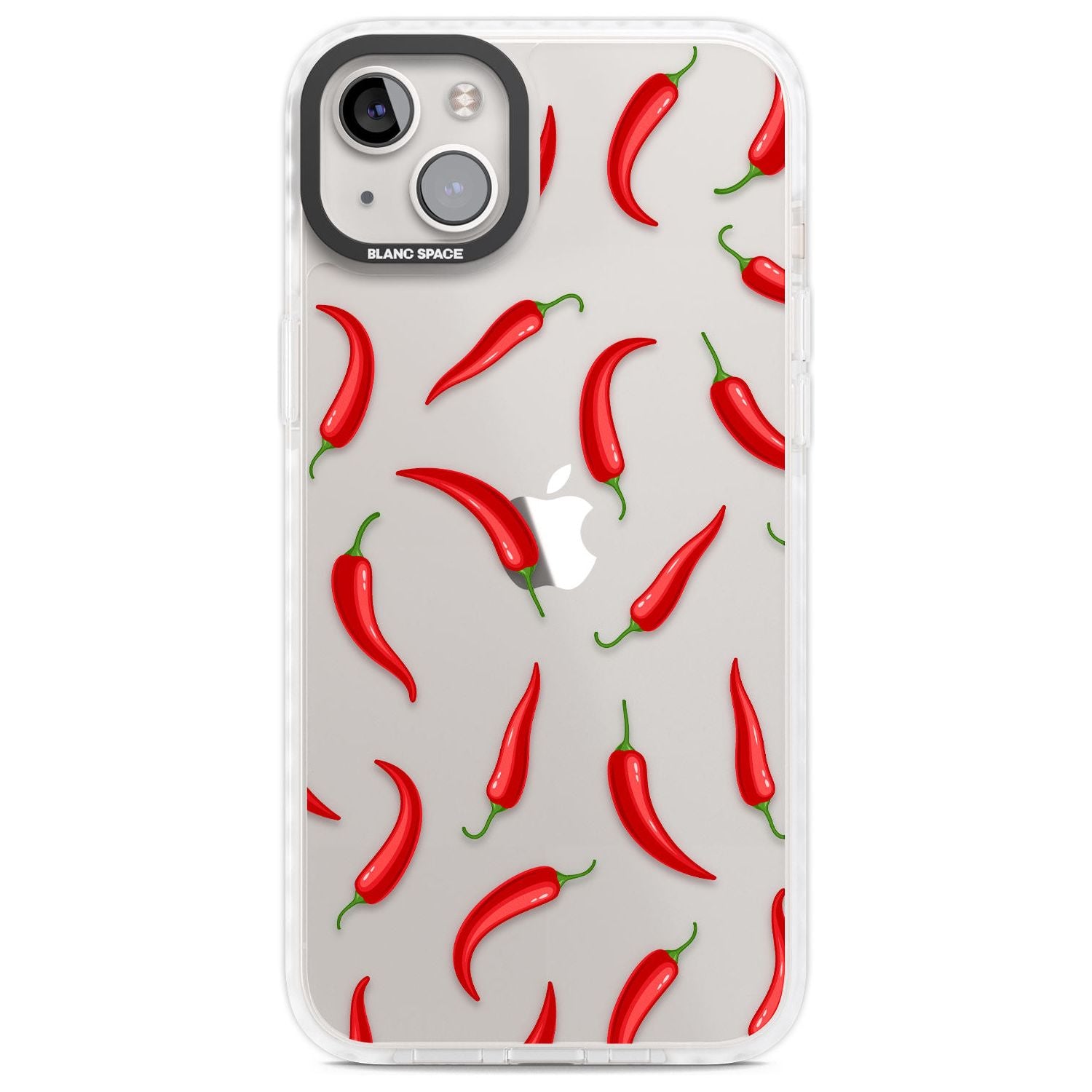 Chilli Pattern Phone Case iPhone 14 Plus / Impact Case Blanc Space