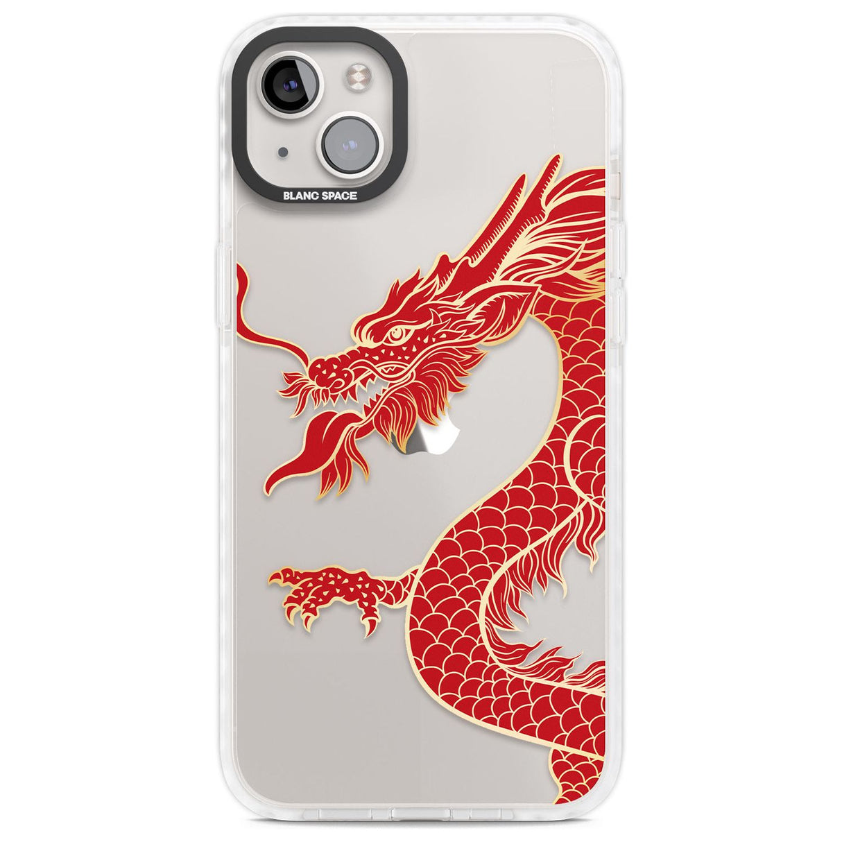 Large Red Dragon Phone Case iPhone 14 Plus / Impact Case Blanc Space