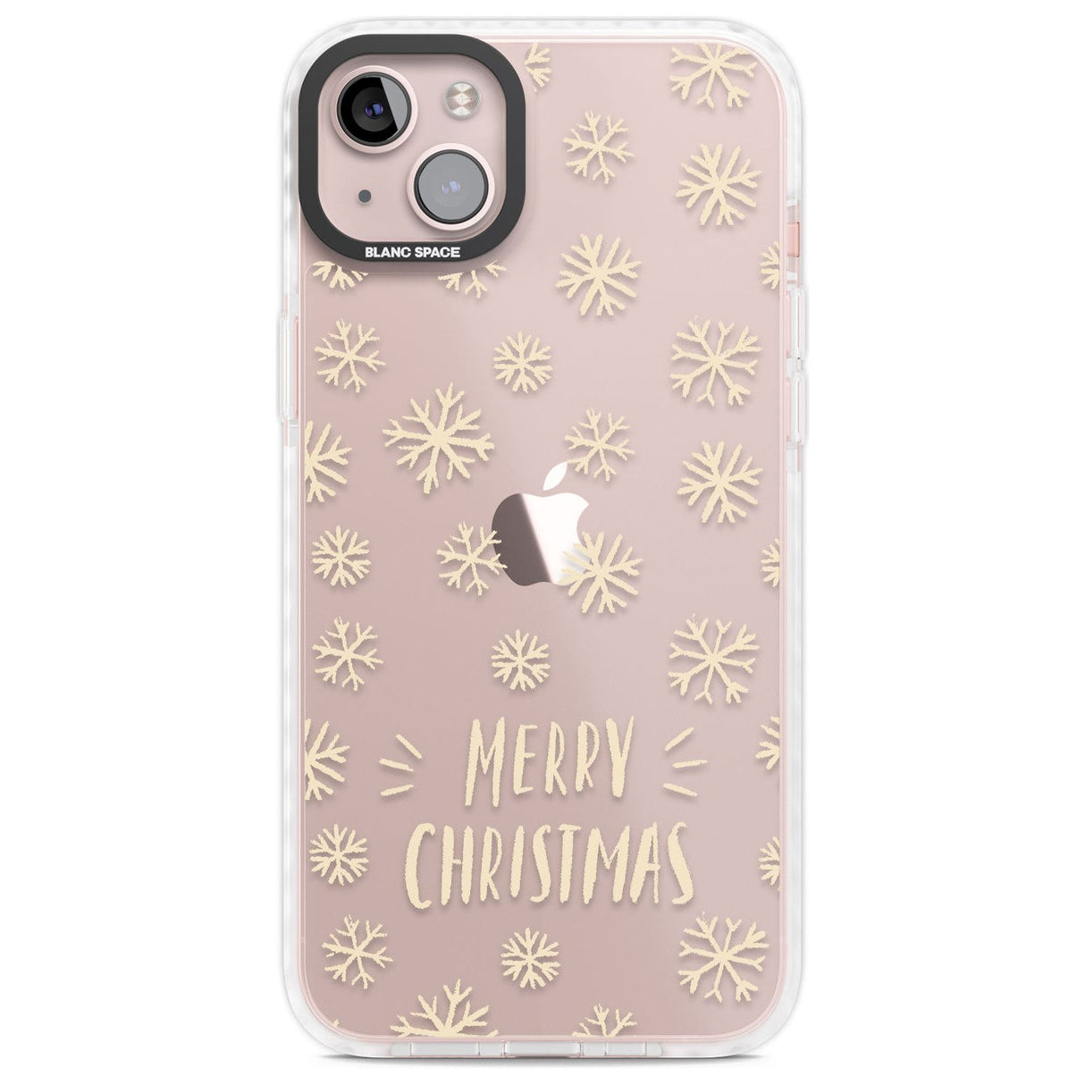 Christmas Snowflake Pattern Phone Case iPhone 14 Plus / Impact Case Blanc Space