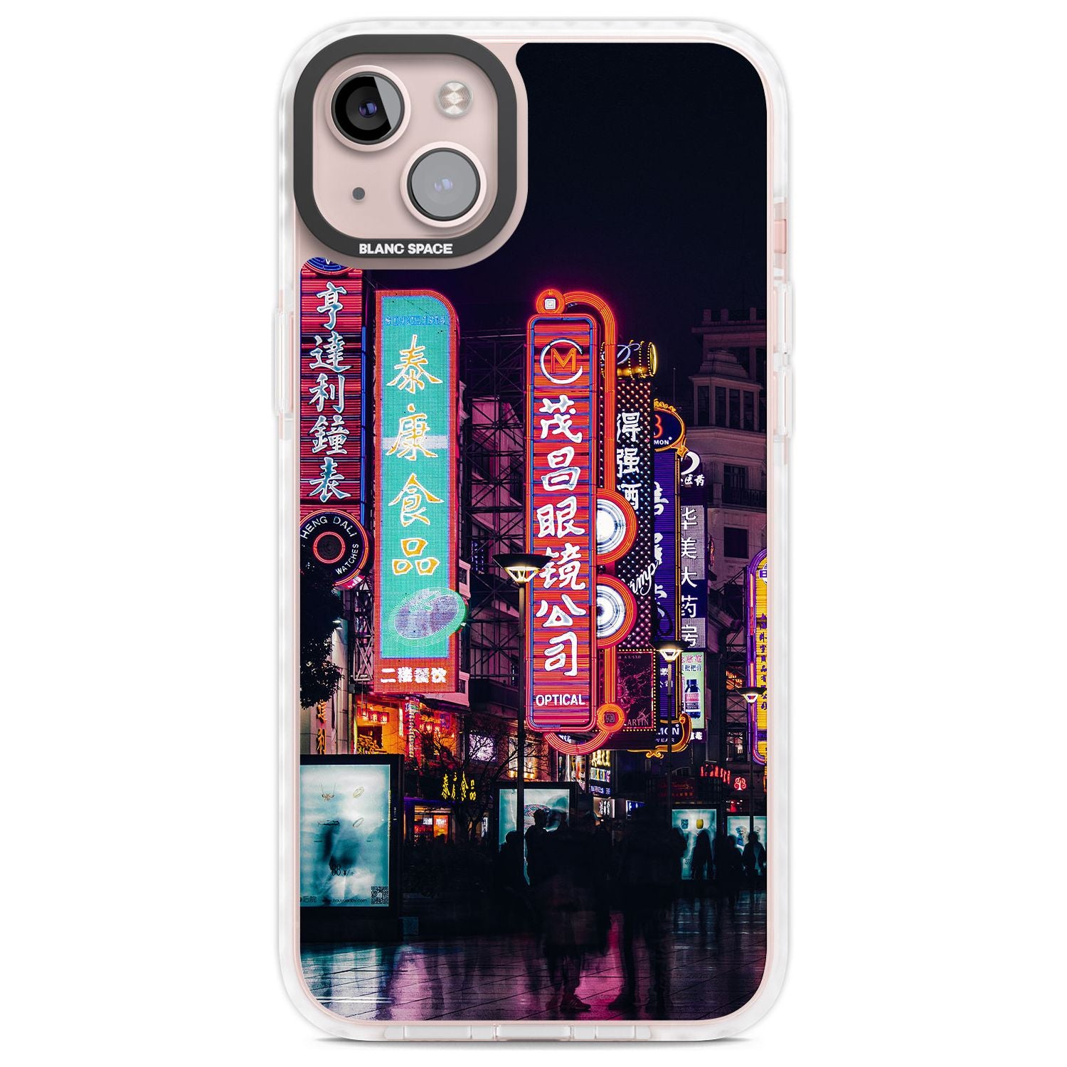 Busy Street - Neon Cities Photographs Phone Case iPhone 14 Plus / Impact Case Blanc Space