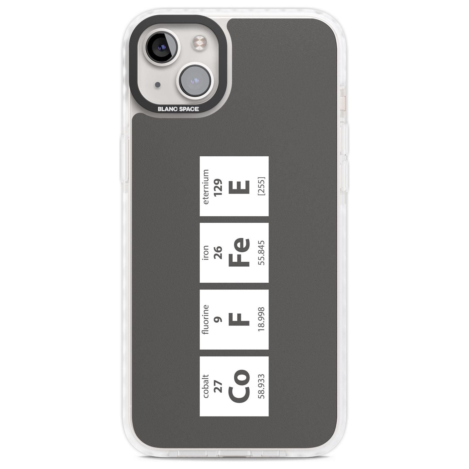 Coffee Element (Grey) Phone Case iPhone 14 Plus / Impact Case Blanc Space