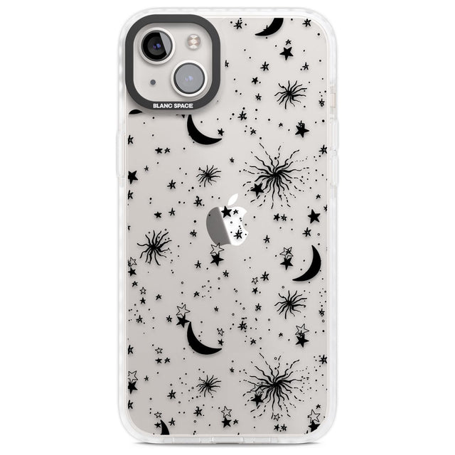 Moons & Stars Phone Case iPhone 14 Plus / Impact Case Blanc Space