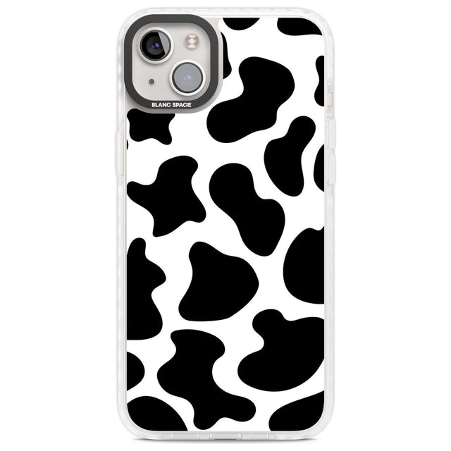 Cow Print Phone Case iPhone 14 Plus / Impact Case Blanc Space