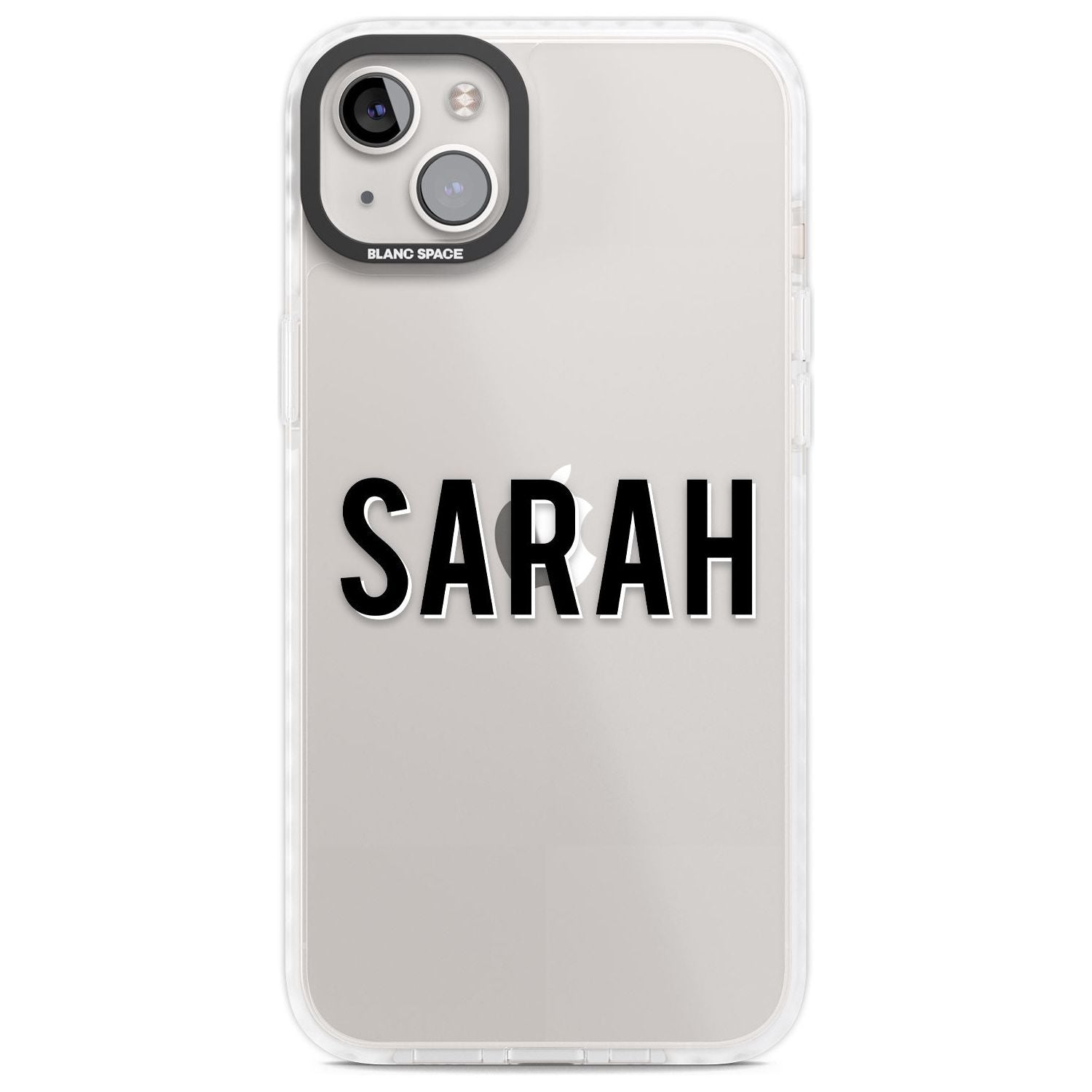 Personalised Clear Text  1A Custom Phone Case iPhone 14 Plus / Impact Case Blanc Space