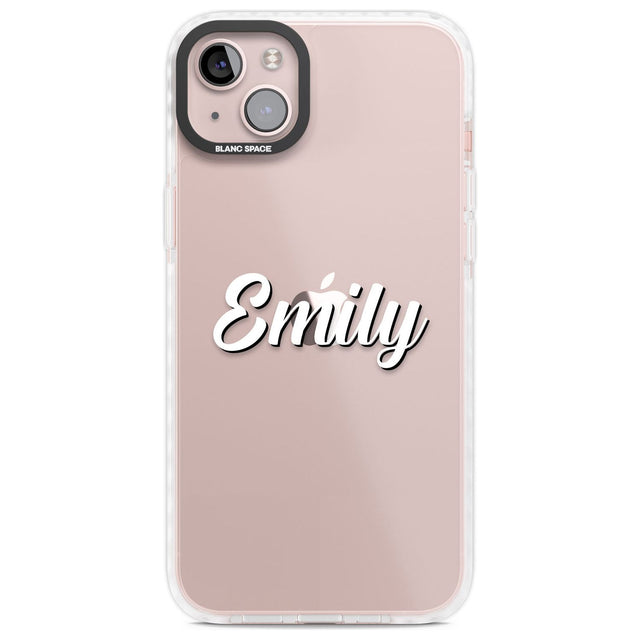 Personalised Clear Text  1B Custom Phone Case iPhone 14 Plus / Impact Case Blanc Space