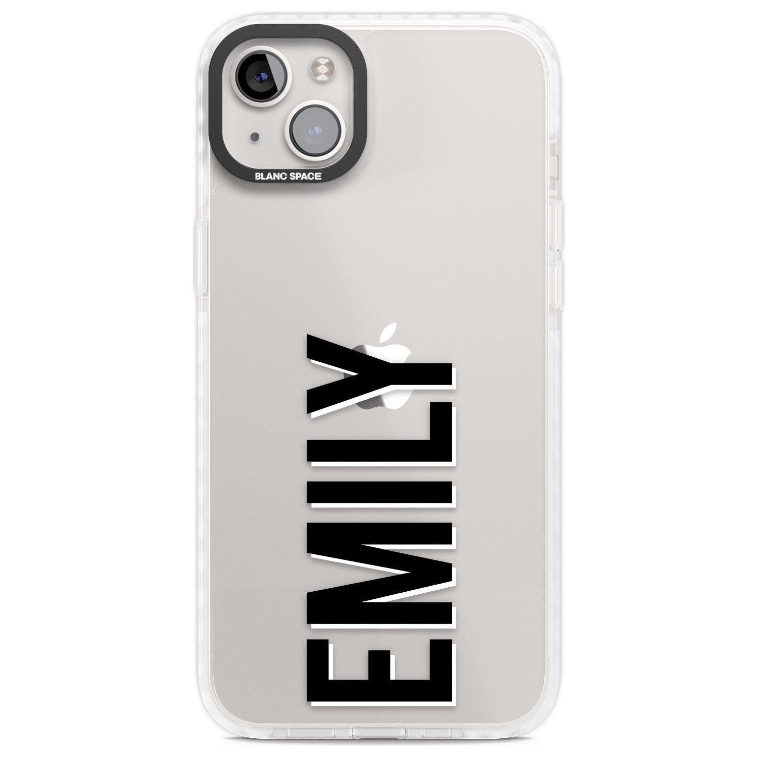 Personalised Clear Text  3A Custom Phone Case iPhone 14 Plus / Impact Case Blanc Space