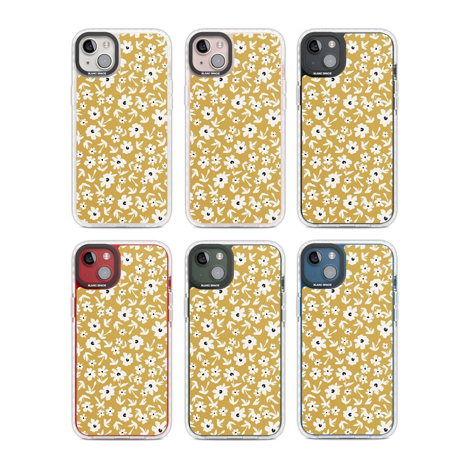 Floral Print on Mustard Cute Floral