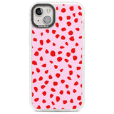 Red on Pink Dalmatian Polka Dot Spots