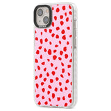 Red on Pink Dalmatian Polka Dot Spots