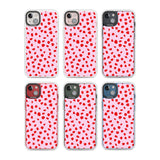 Red on Pink Dalmatian Polka Dot Spots