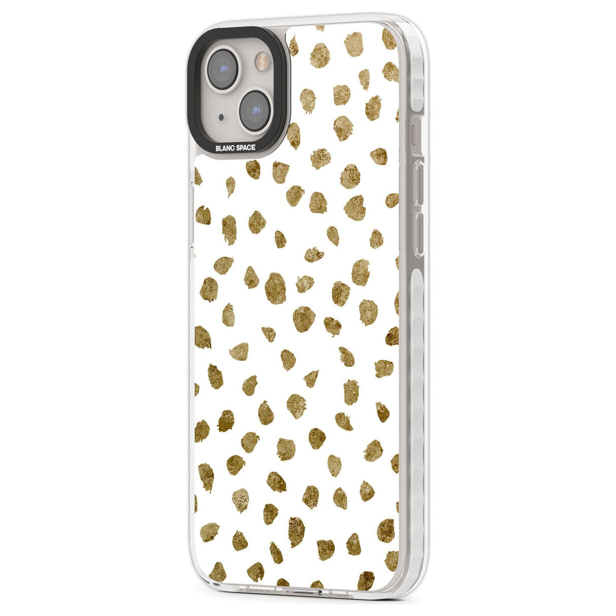 Gold Look on White Dalmatian Polka Dot Spots Phone Case iPhone 15 Pro Max / Black Impact Case,iPhone 15 Plus / Black Impact Case,iPhone 15 Pro / Black Impact Case,iPhone 15 / Black Impact Case,iPhone 15 Pro Max / Impact Case,iPhone 15 Plus / Impact Case,iPhone 15 Pro / Impact Case,iPhone 15 / Impact Case,iPhone 15 Pro Max / Magsafe Black Impact Case,iPhone 15 Plus / Magsafe Black Impact Case,iPhone 15 Pro / Magsafe Black Impact Case,iPhone 15 / Magsafe Black Impact Case,iPhone 14 Pro Max / Black Impact Case