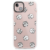 Clear Dice Pattern Phone Case iPhone 14 Plus / Impact Case Blanc Space