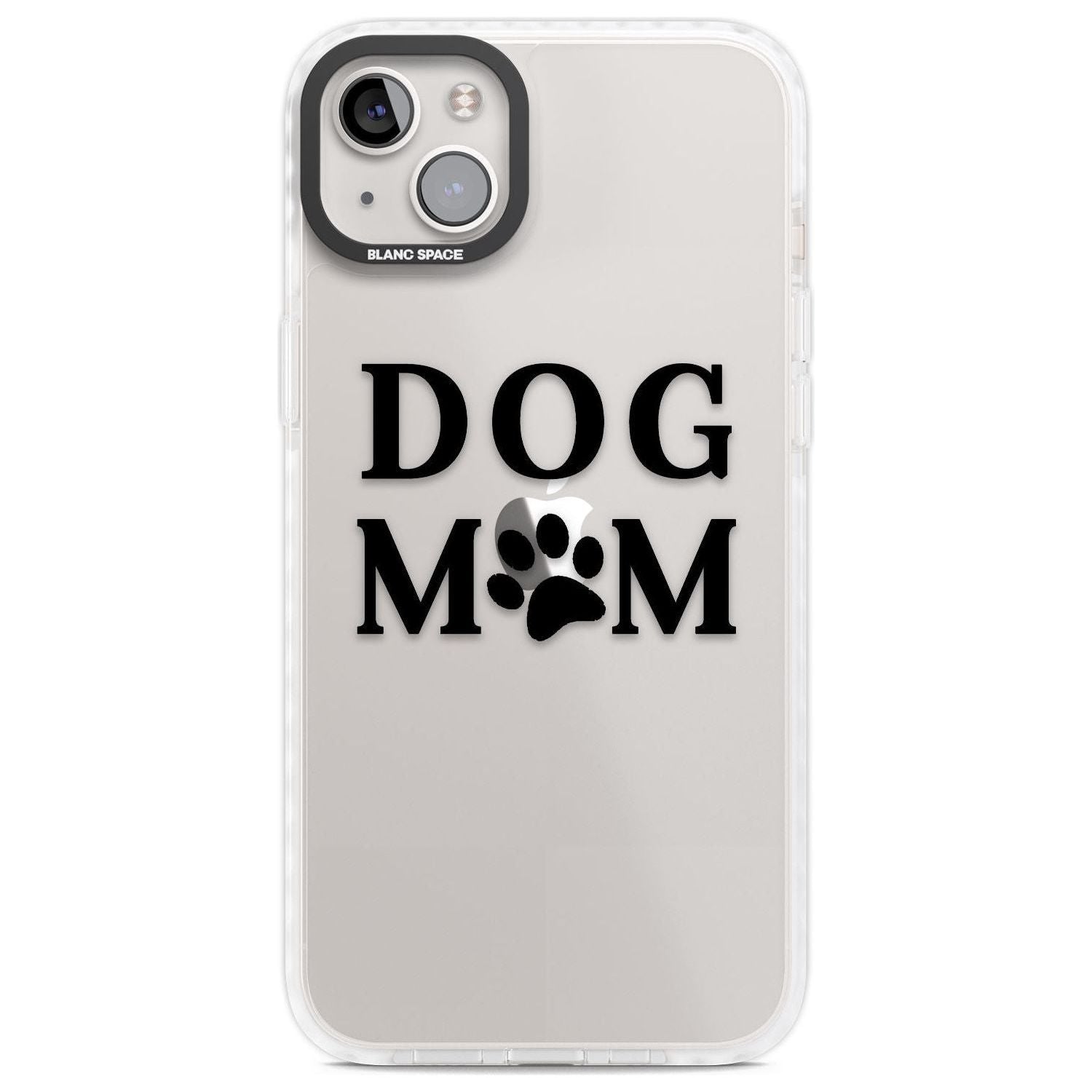 Dog Mom Paw Print Phone Case iPhone 14 Plus / Impact Case Blanc Space