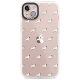 Bull Terrier Dog Pattern Clear Phone Case iPhone 14 Plus / Impact Case Blanc Space